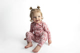 Valentine's Day XOXO Bamboo Newborn Zipper Pajamas Sleepers