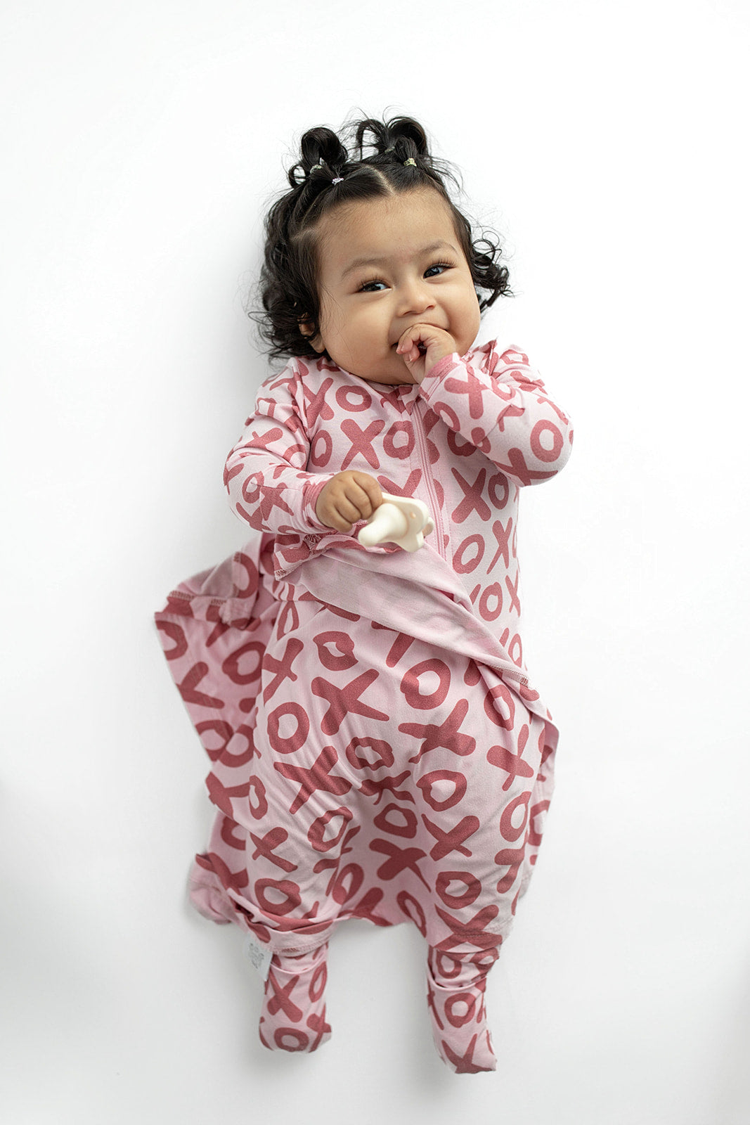 Three Little Tots Valentine's Day Xoxo Bamboo Newborn Lovey Small Blanket, additional view