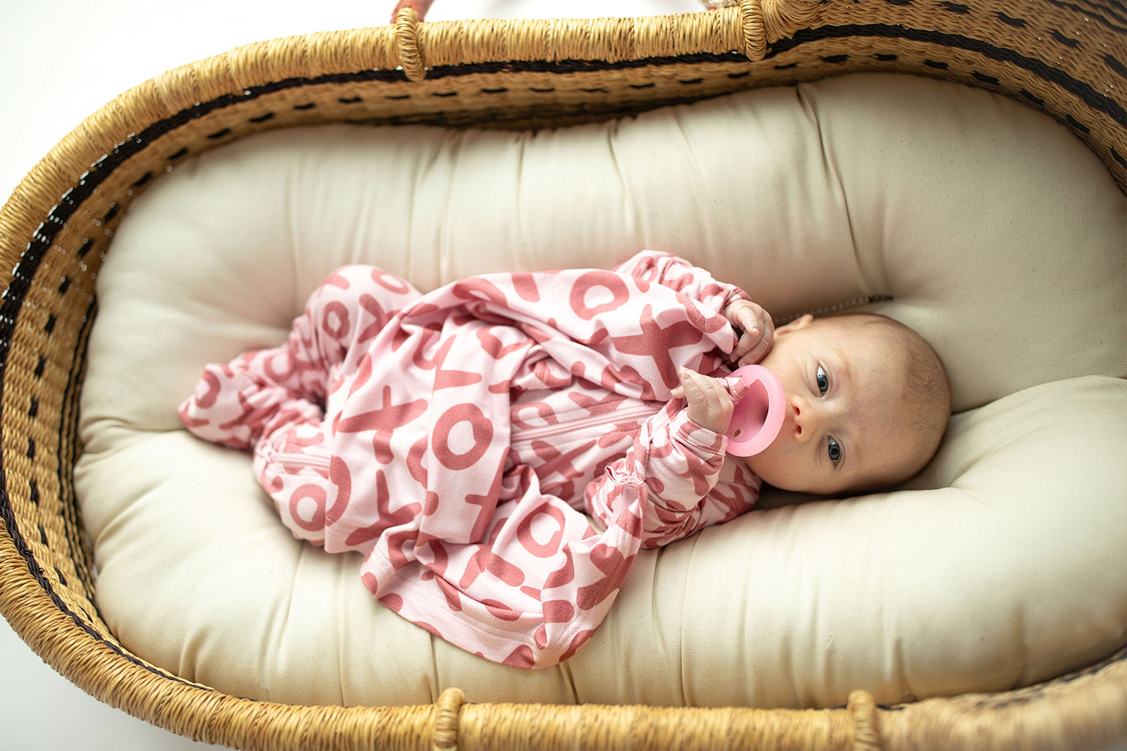 Three Little Tots Valentine's Day Xoxo Bamboo Newborn Lovey Small Blanket, extra product detail