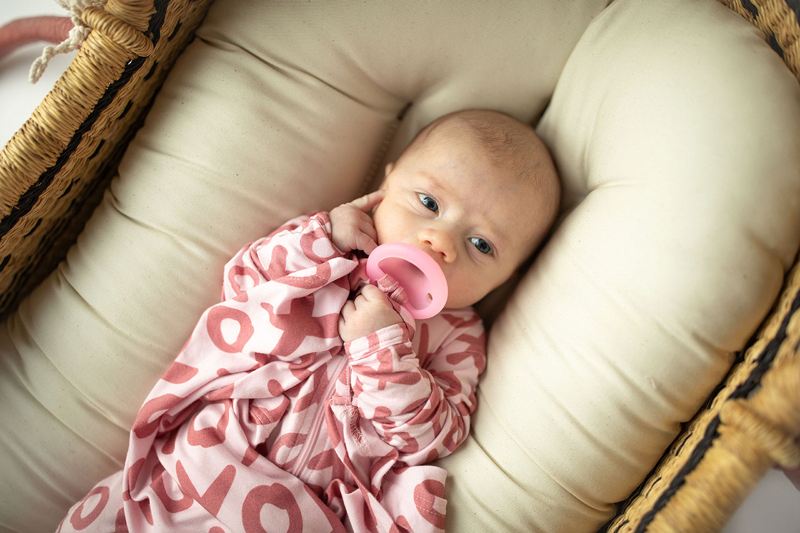 Three Little Tots Valentine's Day Xoxo Bamboo Newborn Lovey Small Blanket, supplementary photo