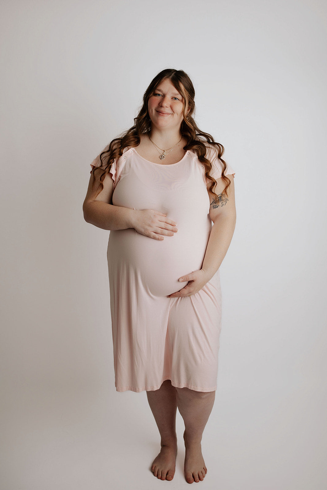 Plus Size Heavenly Pink Mommy Labor and Delivery/ Nursing Gown Variants