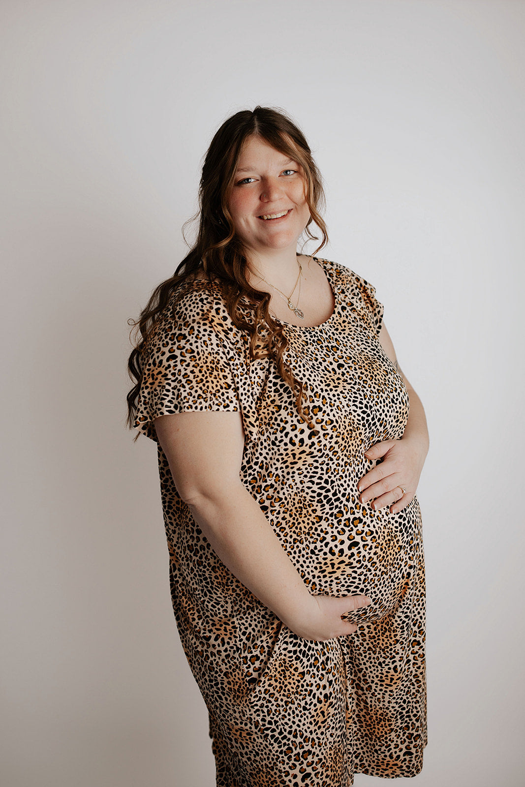 Plus Size Leopard Labor & Delivery Gown