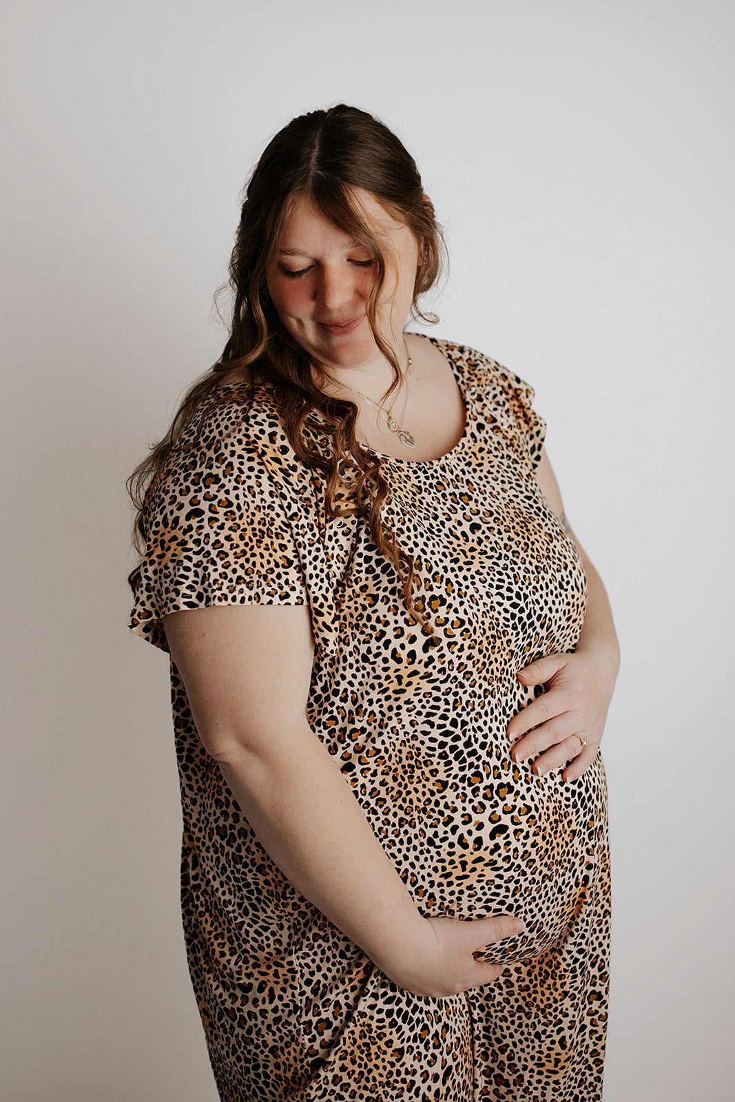 Plus Size Leopard Labor & Delivery Gown