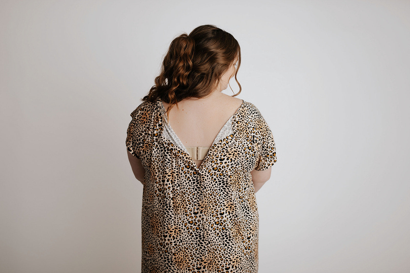 Plus Size Leopard Labor & Delivery Gown