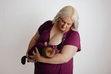 Plum Purple Knotted Newborn Gown