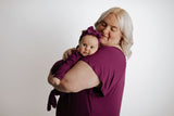 Plum Purple Knotted Newborn Gown