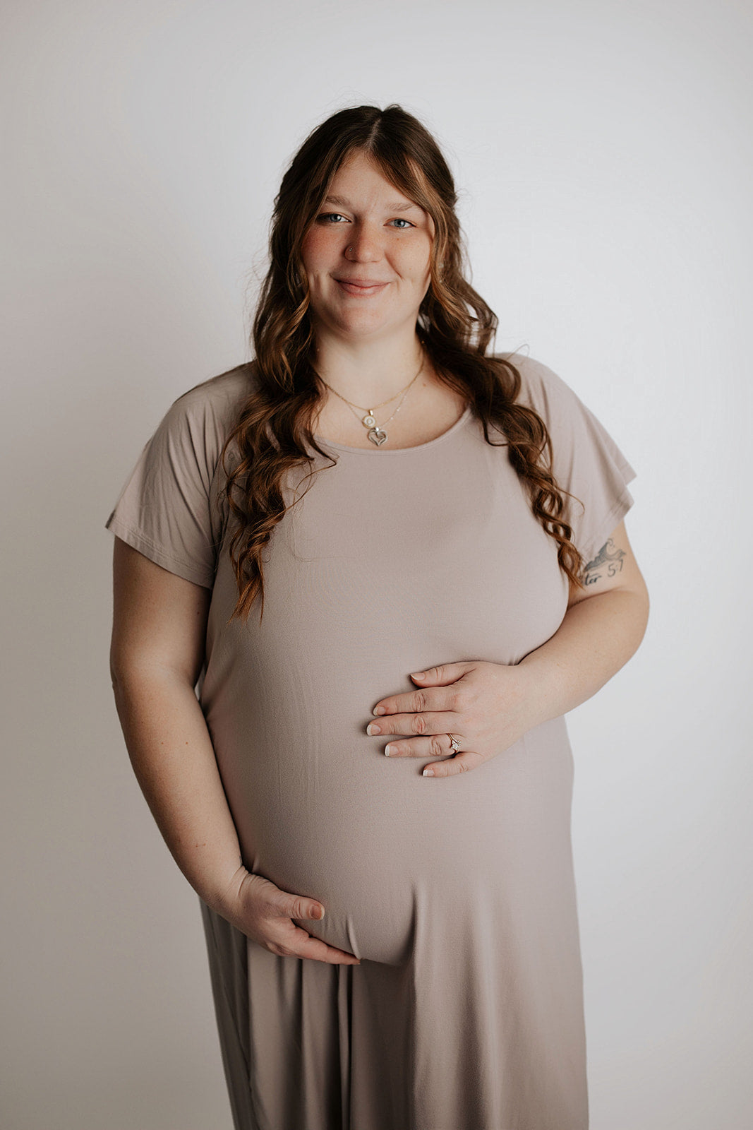 Plus Size Harbor Mist Labor and Delivery/ Nursing Gown