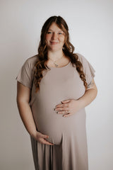 Plus Size Harbor Mist Labor and Delivery/ Nursing Gown