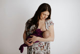 Floral Mommy & Me Matching Labor Gown and Newborn Knotted Baby Gown