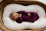 Plum Purple Knotted Newborn Gown