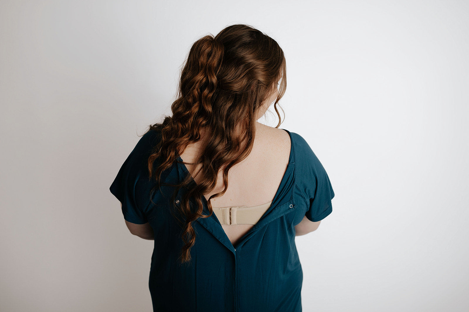 Plus Size Navy Blue Mommy Labor and Delivery Nursing Hospital Gown
