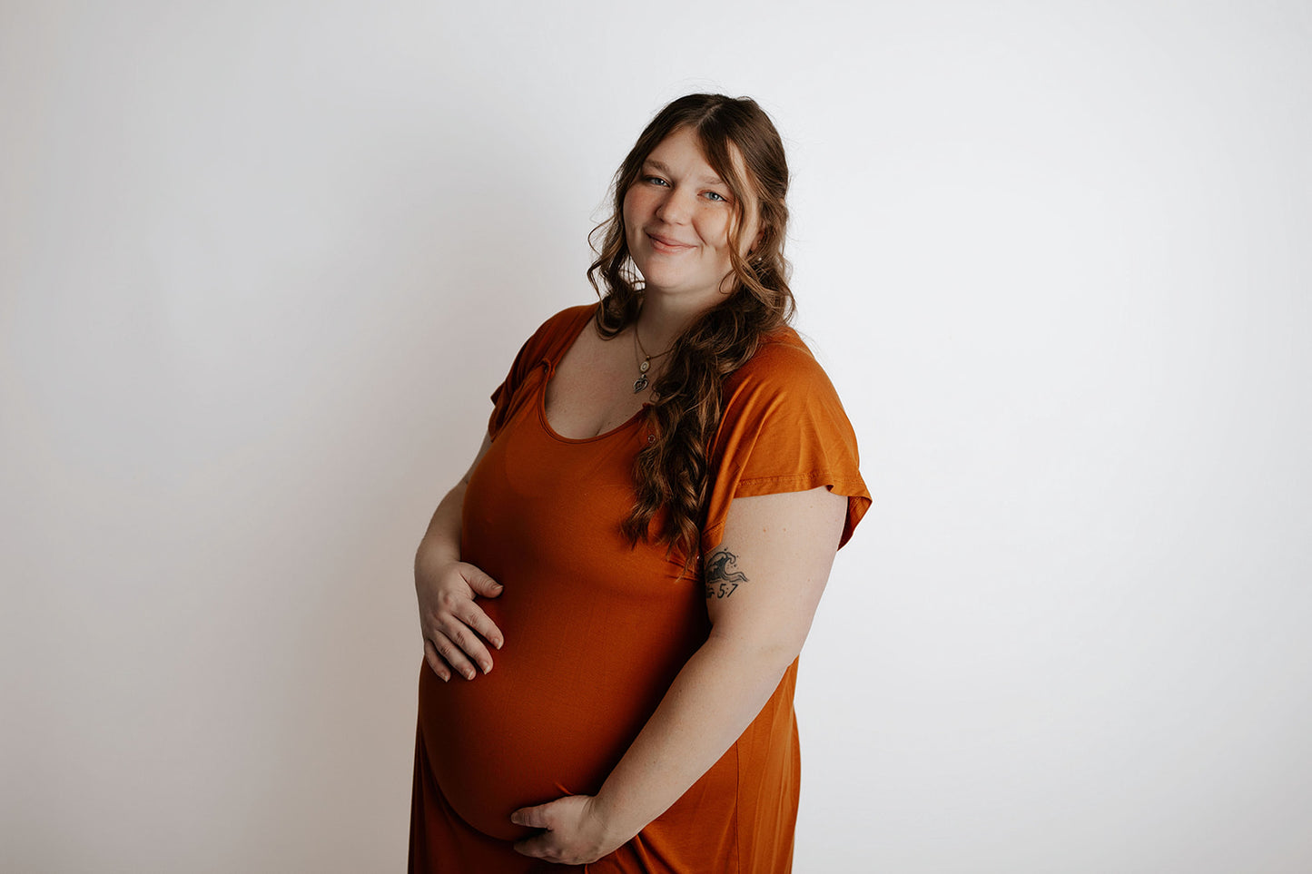 Plus Size Saddle Tan Mommy Labor and Delivery Nursing Hospital Gown