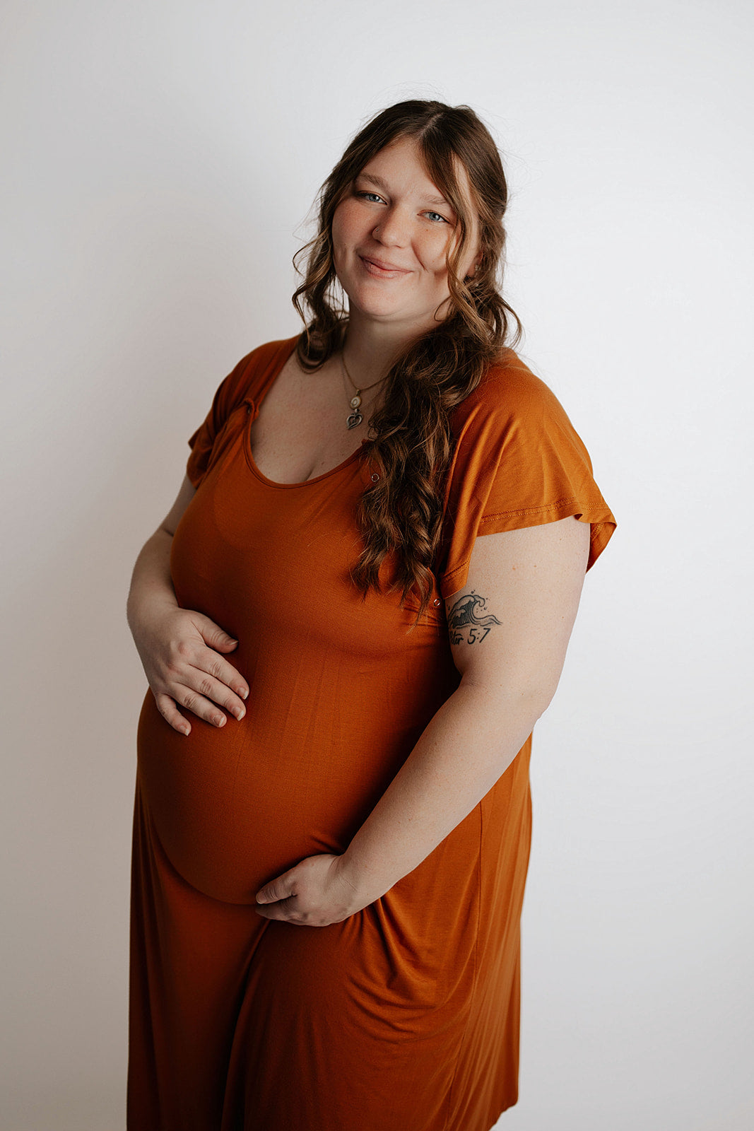 Plus Size Saddle Tan Mommy Labor and Delivery Nursing Hospital Gown