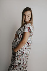 Floral Mommy Labor and Delivery Nursing Hospital Gown