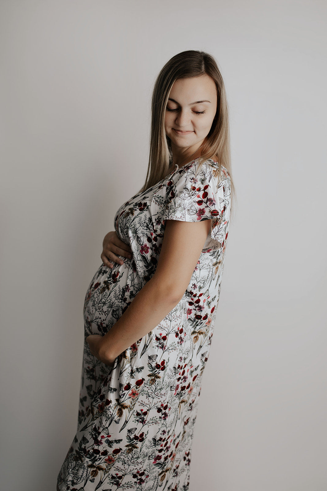 Three Little Tots Floral Mommy Labor and Delivery Nursing Hospital Gown, additional product photo
