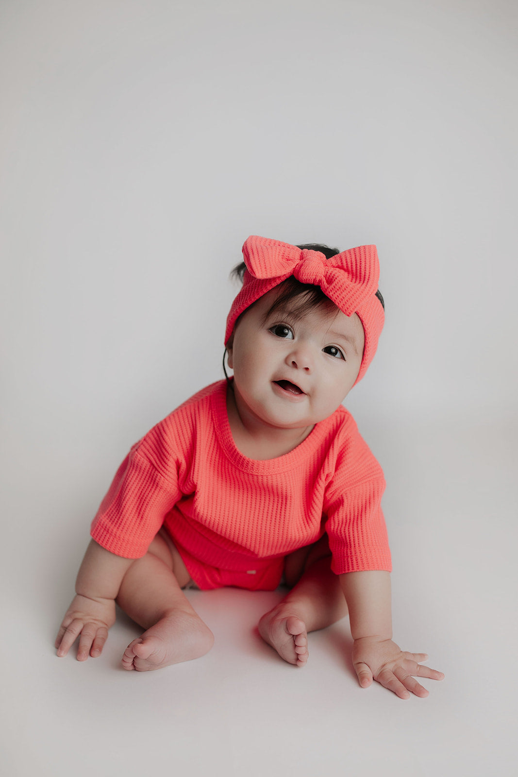 Three Little Tots Hot Pink Summer Waffle Set, additional product photo