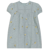 Lace Trim Flower Print Dress