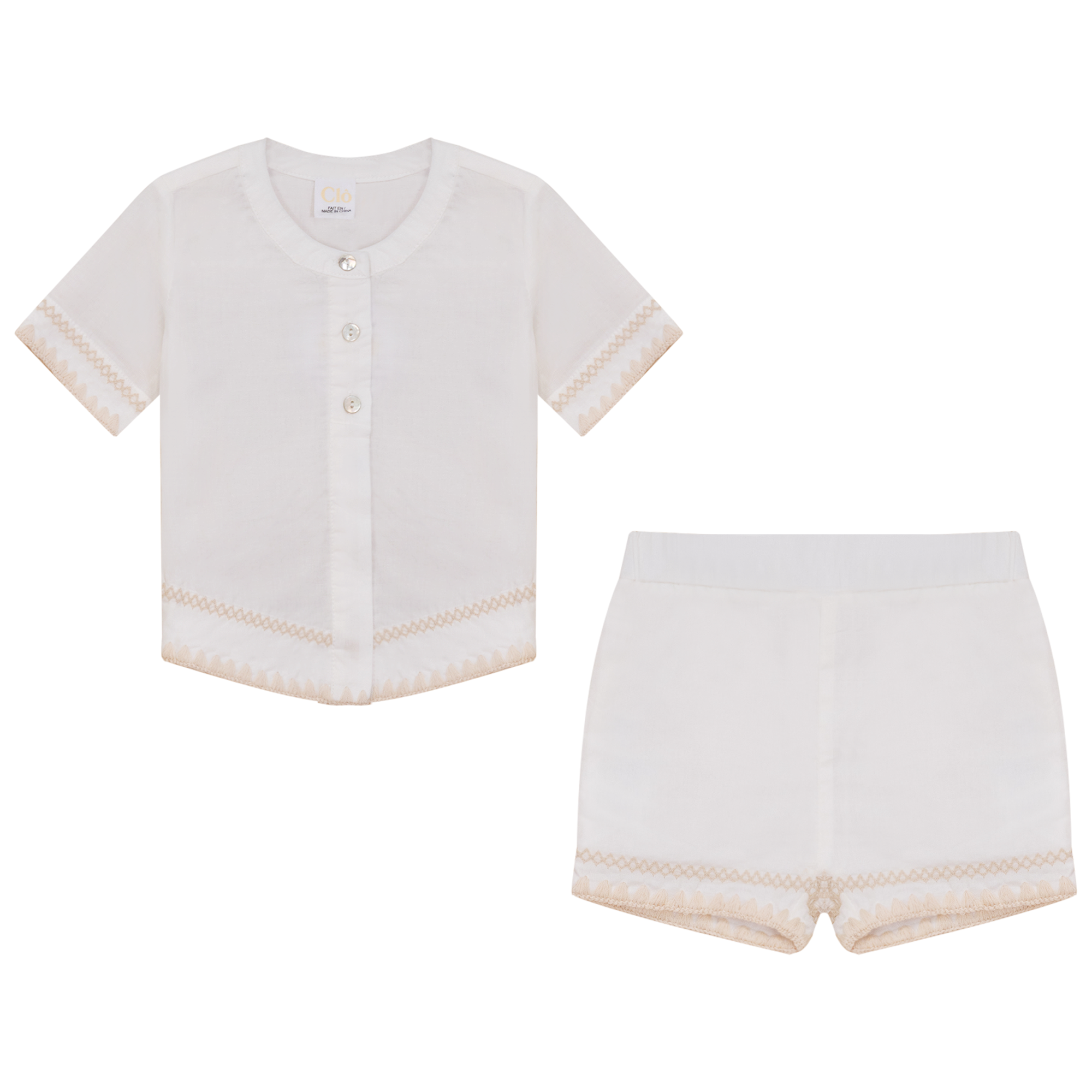 Cotton Little Boys Top and Bottom Summer Set