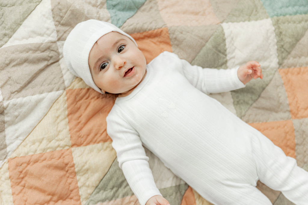 Embroidered Cherry Onesie with Hat