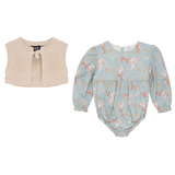 Floral Woven Bubble with Vest