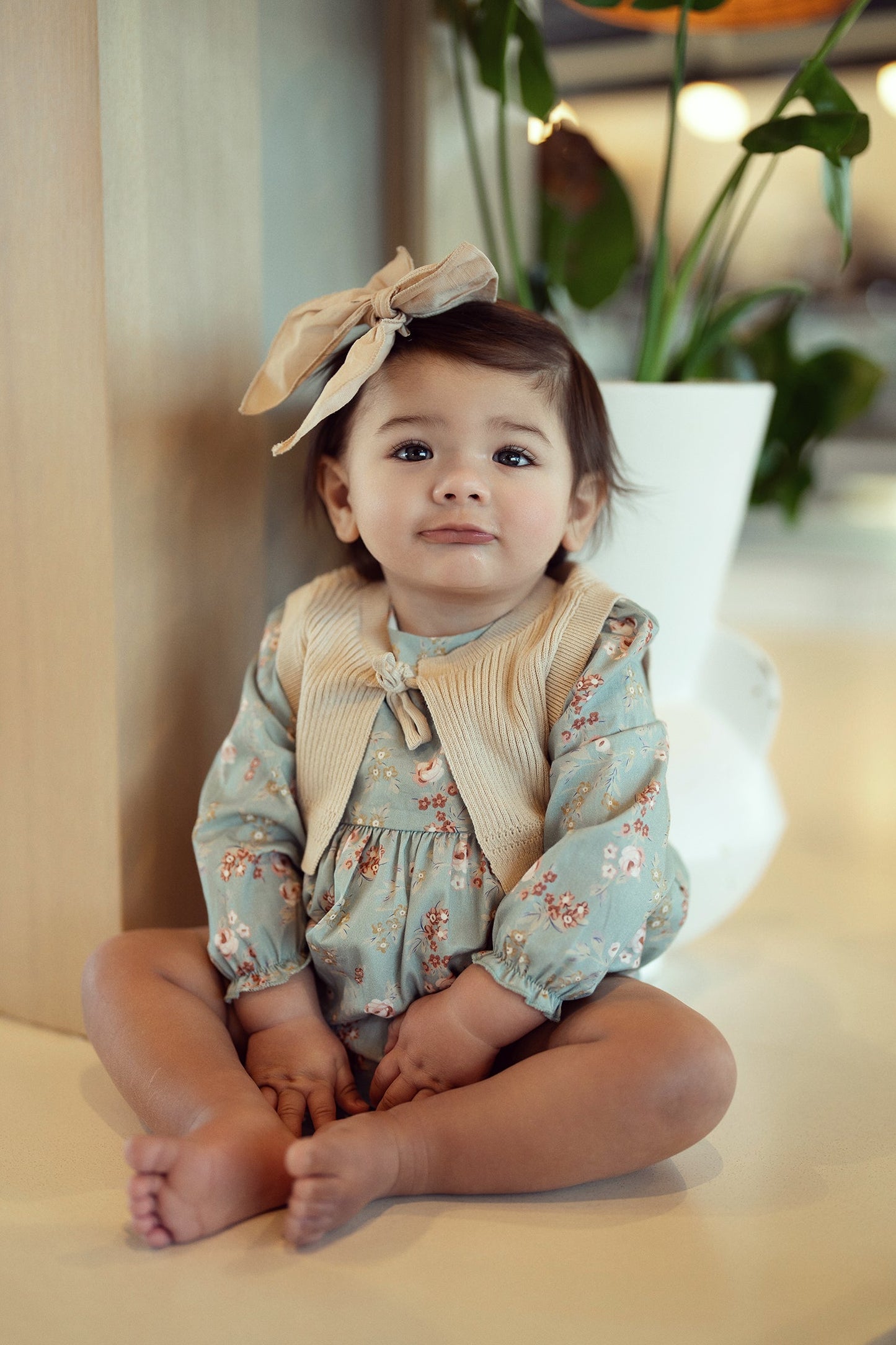 Floral Woven Bubble with Vest
