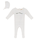 Rib Knit Stretchie and Bonnet