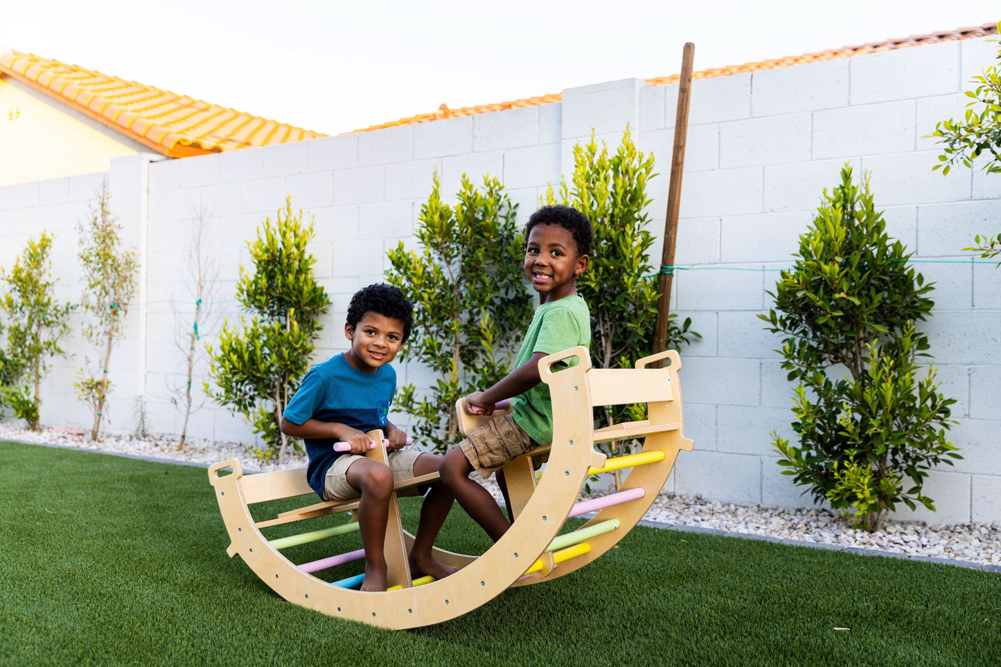 Three Little Tots Bailis - Climbing Arch and Rocker, alternate angle