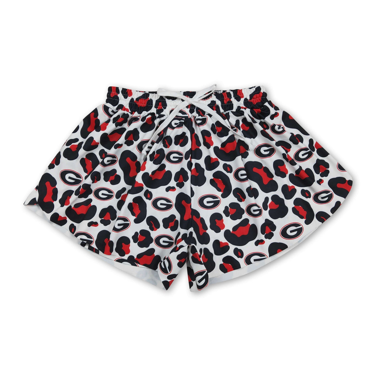 Red leopard G adult women team active shorts