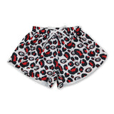 Red leopard G adult women team active shorts