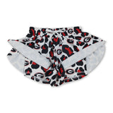 Red leopard G kids girls team active summer YOGA shorts