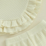 Color Match Ruffle Tank Top and Bell Bottom Set