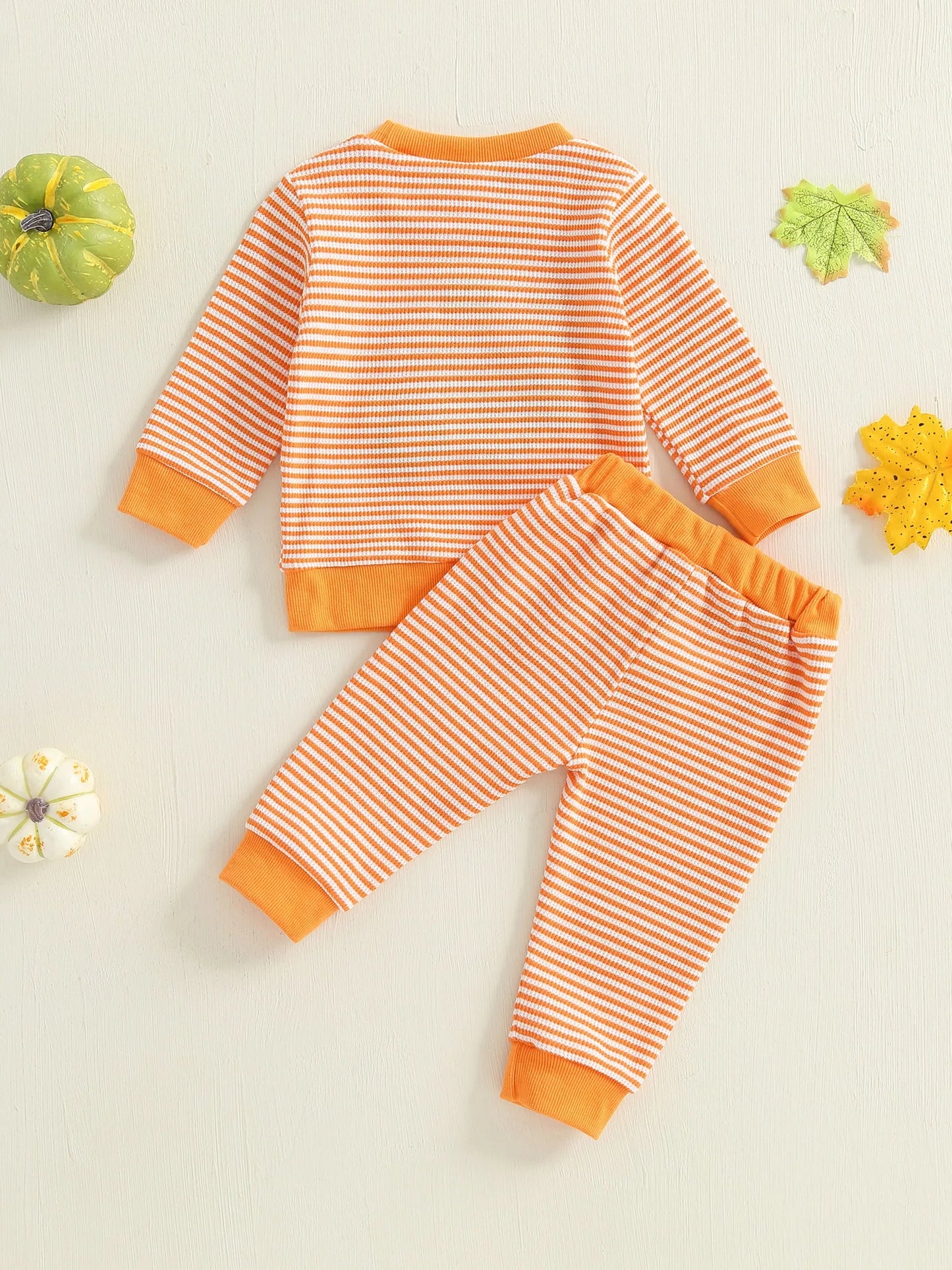 Fall Halloween Pumpkin Sweatshirt with Matching Bottoms