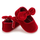 0-18M Newborn Infant Baby Girls Shoes Velvet Red Christmas 0-18M