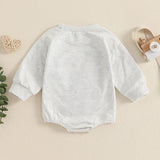 Baby Girls Boys New Year's Eve Romper Long Sleeve Crew Neck Embroidery Letters Thick Thighs New Years Vibes Bodysuit