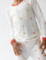 Three Little Tots Sailboat Bamboo Kids Pajama Set