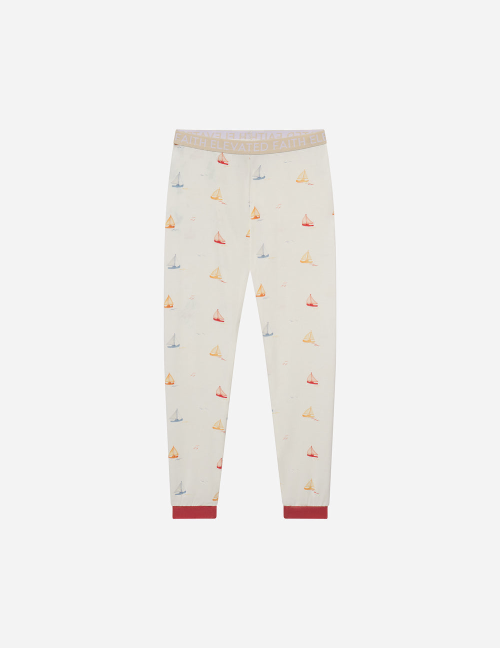 Three Little Tots Sailboat Bamboo Kids Pajama Set, another angle