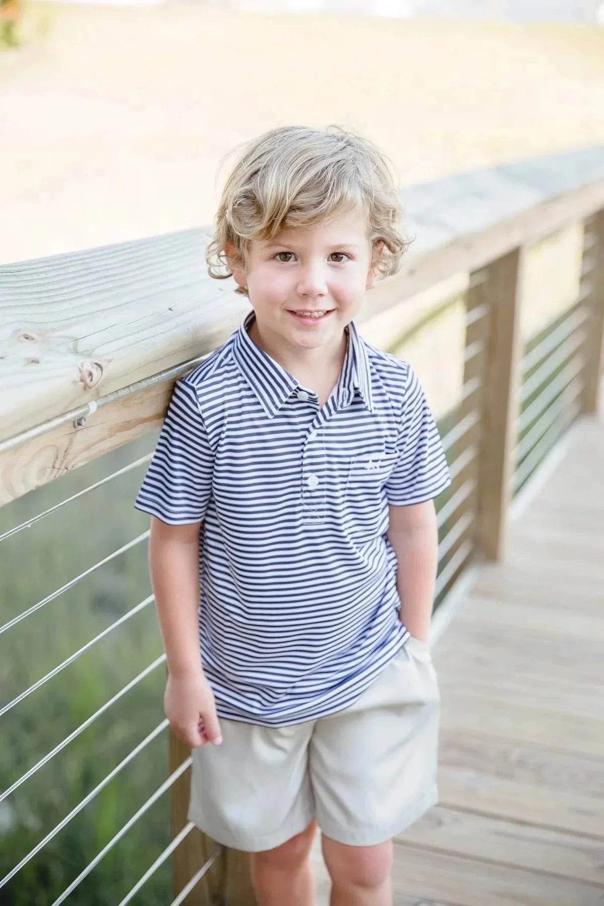 Three Little Tots Saltwater Boys Company - Khaki Ponce Performance Shorts