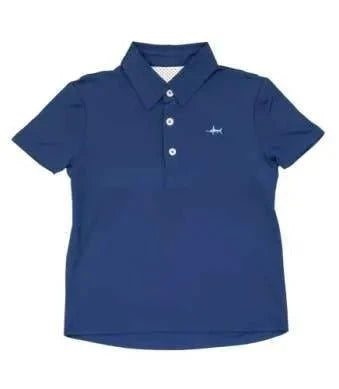 Three Little Tots Saltwater Boys Company - Navy Offshore Fishing Polo