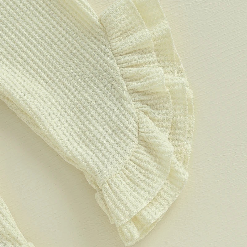 Color Match Ruffle Tank Top and Bell Bottom Set