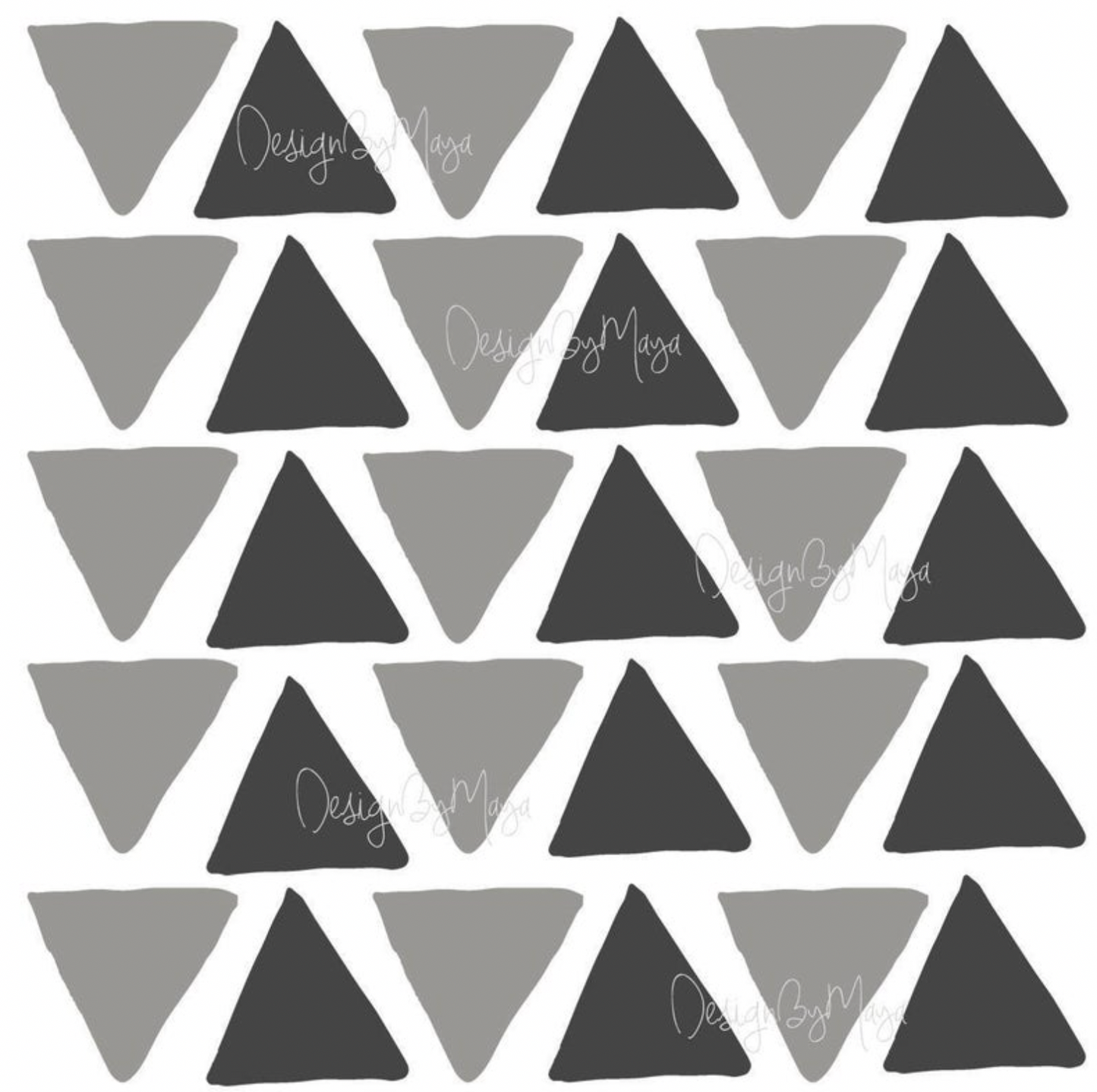 Abstract Equilateral Triangles - Fabric Nursery Wall Art Decals