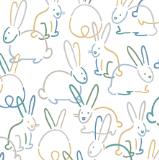 Three Little Tots footie bunnies, alternate angle