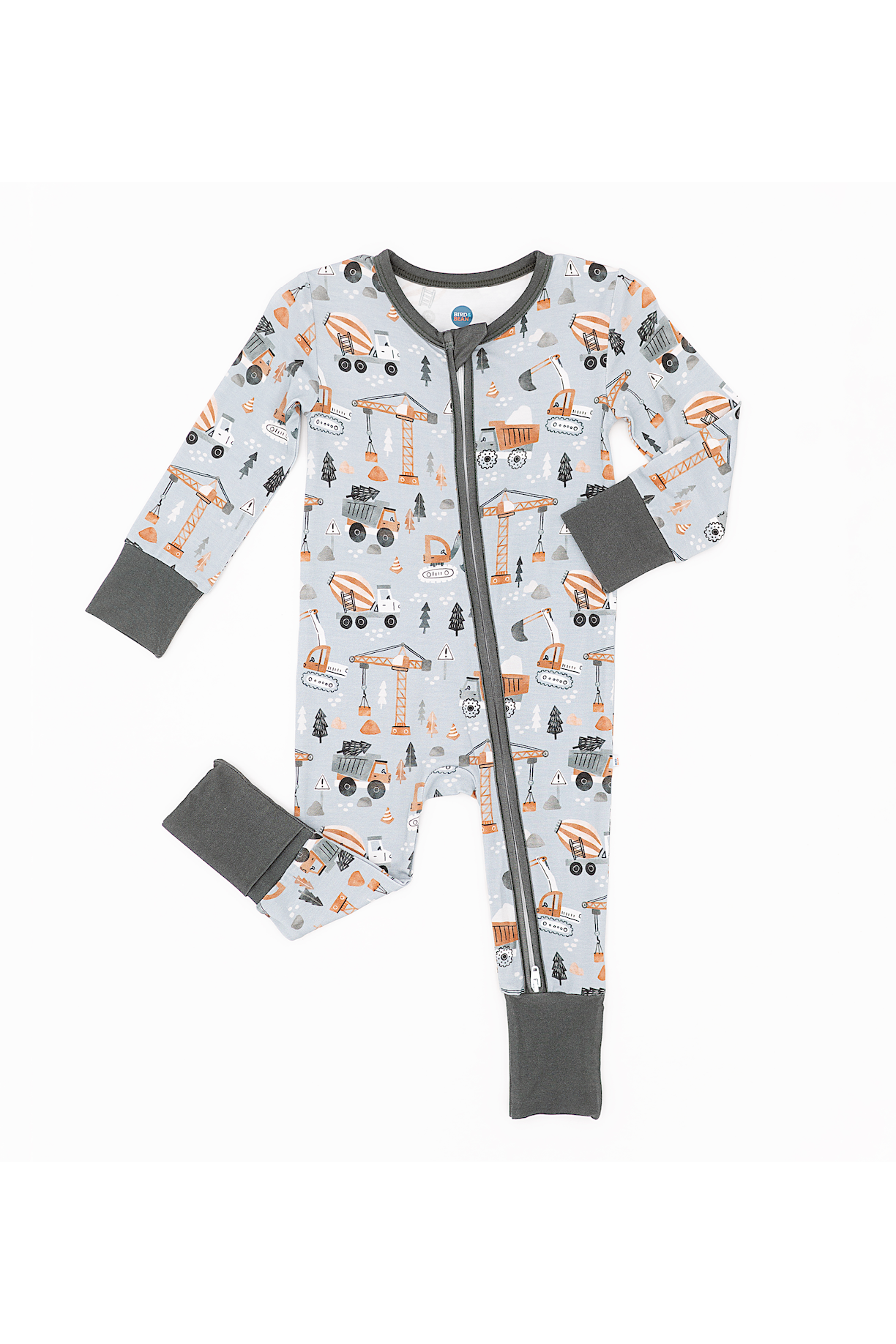 Three Little Tots Bamboo One Piece Zip Pajama - Mason