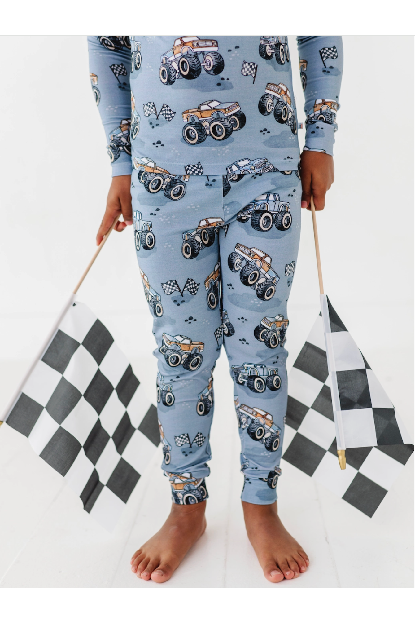 Three Little Tots Pajama Set - Wheelie Big, additional product photo