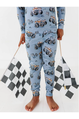 Three Little Tots Pajama Set - Wheelie Big, additional product photo
