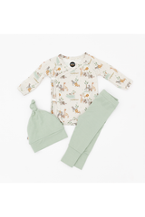 Take Me Home Bamboo Set – Soft Savannah Newborn Outfit (3-Piece)