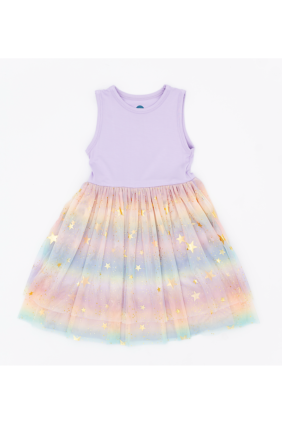 Three Little Tots Preorder Bamboo Tulle Dress - Rainbow Ombre Twinkle