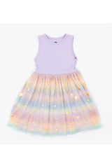 Three Little Tots Preorder Bamboo Tulle Dress - Rainbow Ombre Twinkle
