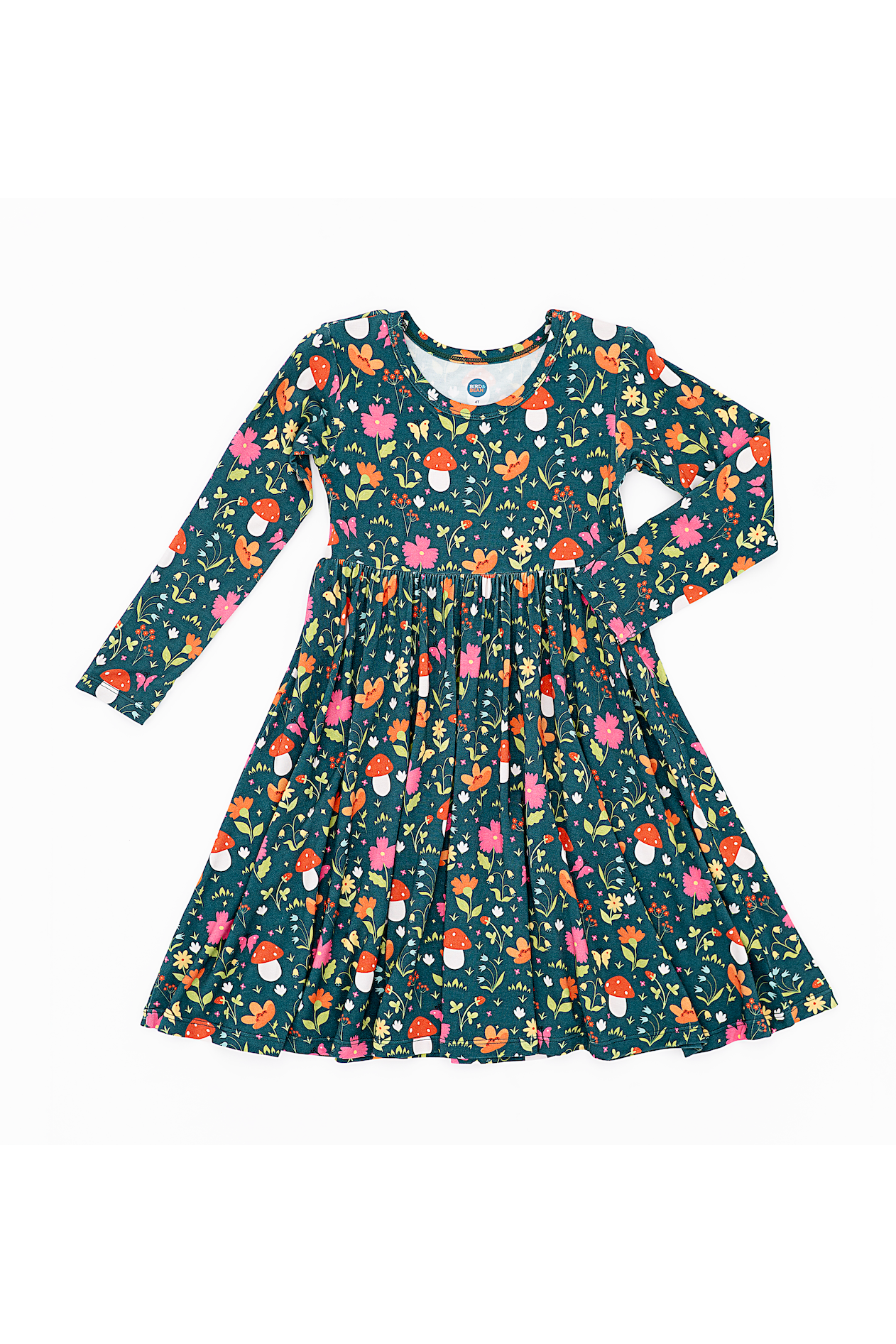 Three Little Tots Bamboo Long Sleeved Dress - Sylva