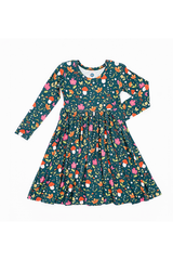 Three Little Tots Bamboo Long Sleeved Dress - Sylva