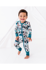 Bamboo One Piece Zip Pajama - Into the Wild